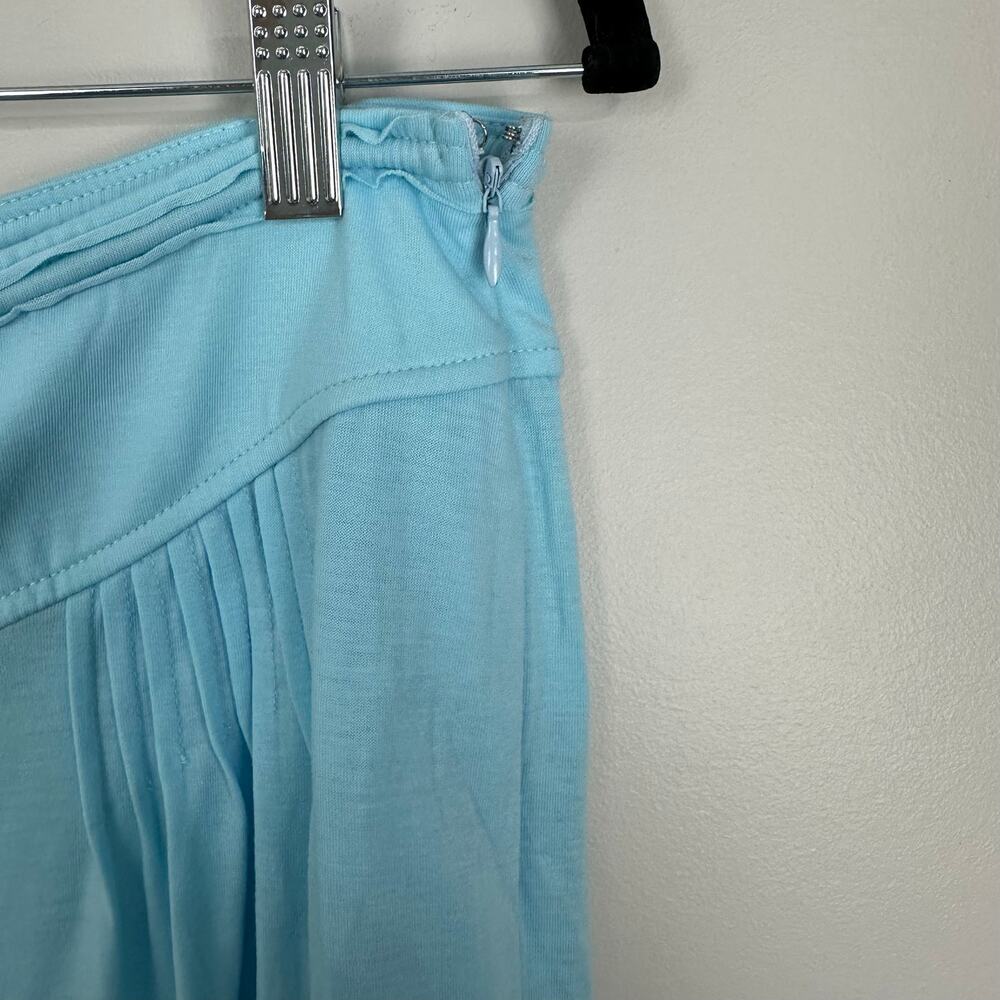 Cupshe Light Blue Pintuck Wide-leg Jersey Pants Medium NWT Boho Casual Vacation - Picture 11 of 13
